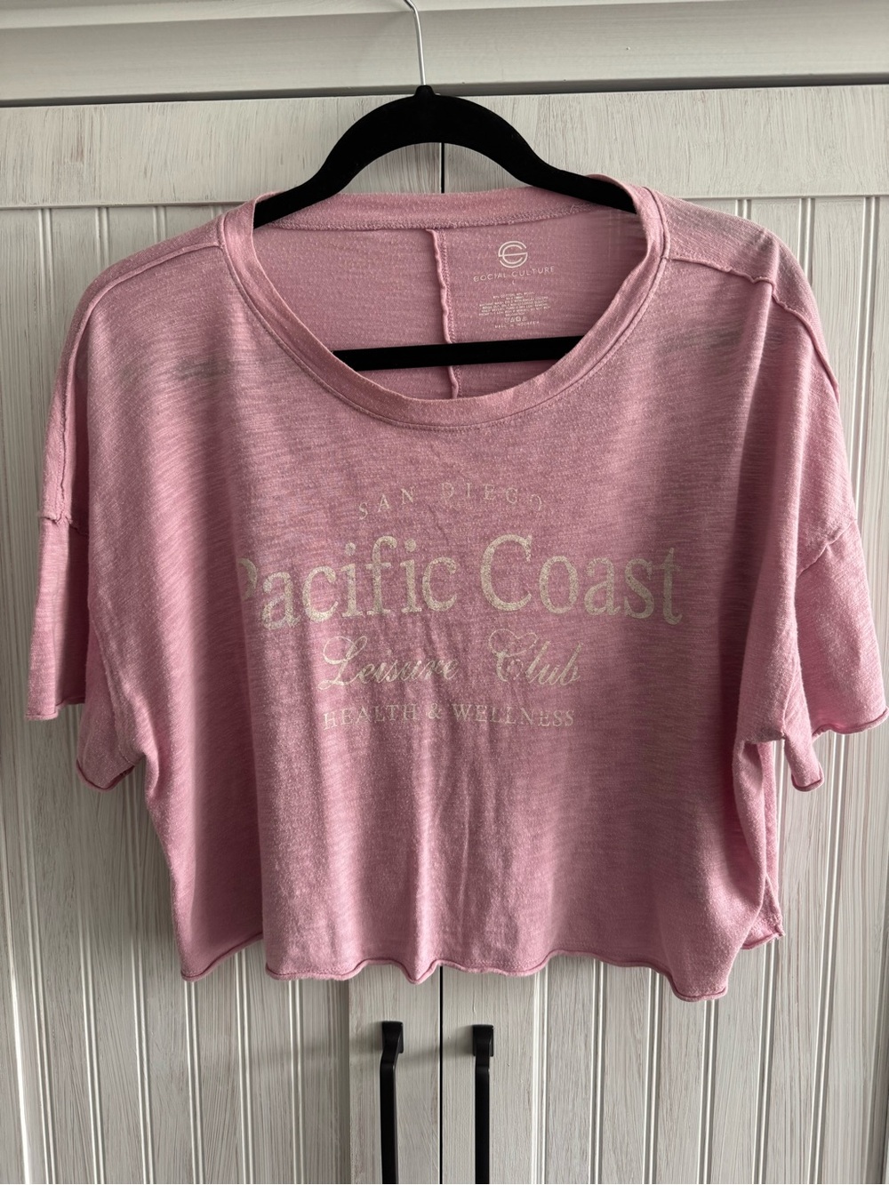 Pacifica Pink Pacific Coast Cropped Tee